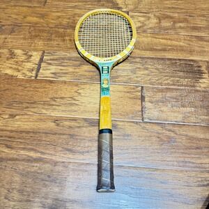 VTG 50s Wilson Court Star Maureen Connolly Wooden Tennis Racquet Famous Player